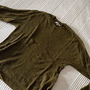 Madewell Olive Crewneck Knit Sweater